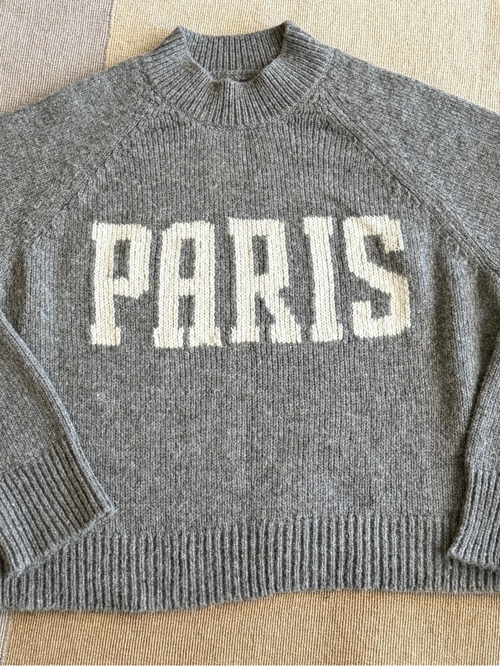Anine Bing Kendrick Sweater University Paris In Charcoal Wool Cashmere Size S - Picture 4 of 9
